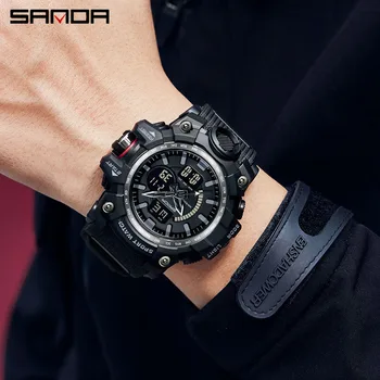 2022 SANDA Brand Nou Ceas Militar Dual Display Bărbați Ceasuri Sport G Stilul Digital Impermeabil Ceasuri Relogio Masculino 3132