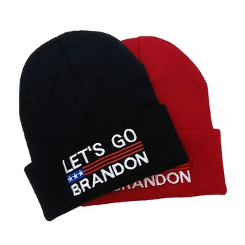 2022 Să Mergem Brandon Brodate Beanie Palarie Casual De Toamna Si Iarna Cald Tricotate Capota Pălării Bărbați Femei Lână Chelioși Căciuli Capace