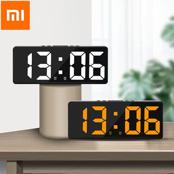 2022 XIaomi Mijia Control Vocal Digital Ceas cu Alarmă Teperature Amânare Modul de Noapte Desktop Ceas de Masa 12/24H LED-uri Ceasuri Ceas