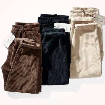 2022autumn Și Iarna Men 'S Îmbrăcăminte de Catifea Casual Pantaloni Largi Retro pantaloni de Catifea cord haine de Lucru Cu Buzunar Pantaloni Skinny