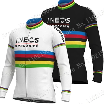 2023 INEOS Grenadier Echipa de Iarnă, Ciclism Jersey cu Mânecă Lungă Bărbați Îmbrăcăminte Cursa de Biciclete Rutier Tricouri Biciclete Topuri MTB Uniformă Maillot
