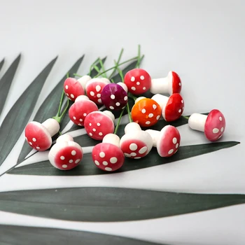 20buc Mini Drăguț Polistiren Ciuperci Stick Ghiveci Favoruri Fairy Garden Decor Micro Peisaj Bonsai Miza DIY Meșteșug