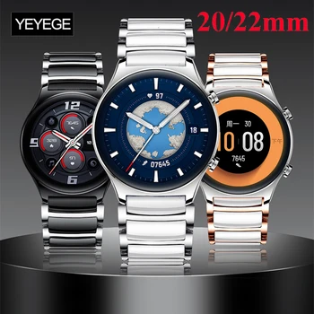 20mm 22mm Ceramice Trupa Pentru Samsung Watch 4 3 45mm Curea 41mm Brățară de Link-ul Pentru Huawei Watch 2 3Pro Amazfit Bip 3 GTS 2/3/2e GT2e