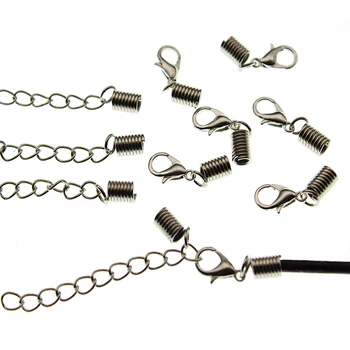 20set Cablu End Sertizare Margele Conectori Incuietoare se Potrivesc 2.5 mm, 3mm Cablu de Piele Colier Brățară Homar Cleme Cârlig pentru a Face Bijuterii