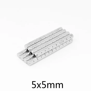 20~500pcs 5x5 mm Magnet Puternic din Neodim 5mm x 5mm Puternic Magnetice Magneți 5x5mm Mici, Rotunde, cu Magnet Permanent Disc 5*5 mm