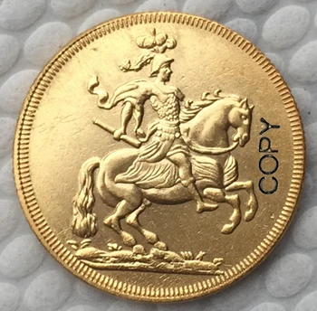 24 K aur placate cu Polonia 1697 MONEDĂ COPIA 23.3 mm