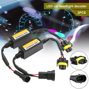 2x H11 / H8 Faruri LED Decoder Adaptor Canbus Anti-Flicker Cablajului Becuri Rezistor Decodor de Avertizare Erapter Fasciculului de Lumină Decod