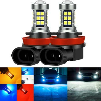 2xCar Lampa de Ceață H11 Led Lampa H7, HB3 9005 9006 HB4 H9 H8 Becuri Auto Anti-Ceață Lămpi de Conducere Auto Lumina de Rulare Foglamps Super Luminoase