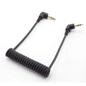 3.5 mm Dublu masculin jack plug 3 pol Stereo end de 90 de grade Masina Aux cablu Difuzor Audio de Linie Primăvară Cablu Audio pentru Mp3, Telefon Mobil