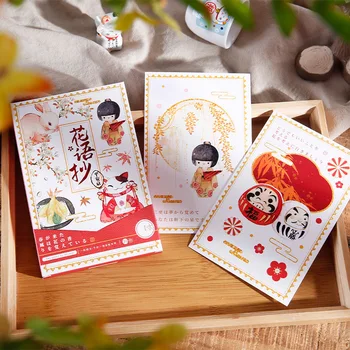 30 Coli/Set Japonia Antică Kyoto Serie carte Poștală Japoneză Stil ilustrare Mesaj de Salut Carduri Cadou de Papetărie