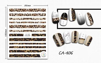 3D Nail Sticker Rece Leopard de Imprimare Benzi Autocolante pentru Unghii Manichiura Decalcomanii Autocolant Decor Autocolant Nail Art Accesorii