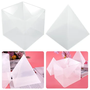 3D Super Piramida Mucegai Silicon 15cm Manual DIY Ornament Decor Ambarcațiunile de Mucegai Epoxidice de Culoare Fin de Culoare Crem de Flori Uscate Matrite