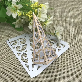 3D triunghi de metal de tăiere moare taie die matriță de Crăciun floare frunze de hârtie Album cuțit ambarcațiune mucegai lama pumn șabloane moare