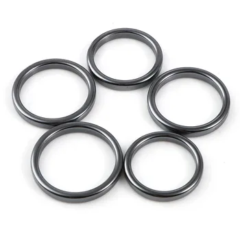 3mm Hematit Neajustabila Arc Inele Cerc Negru Inel Pentru Femei Barbati Petrecere Club de Moda Jewelry16.5mm-19.8 mm(NOI Dimensiuni de 6-10),5PCs
