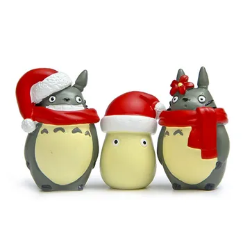 3pcs/lot 3-4cm Kawaii DIY de Crăciun Miyazaki Hayao Totoro figurina Jucarie Papusa de Colectie Model de Jucărie Pentru Copii Cadouri