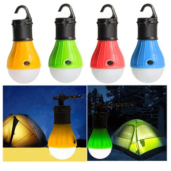 4 Culori Ușoare În Aer Liber, Mini Lampa Camping Mediu Mingea Bec Cort Accesorii 3 Led-Uri Agățat Drumeții Lumini