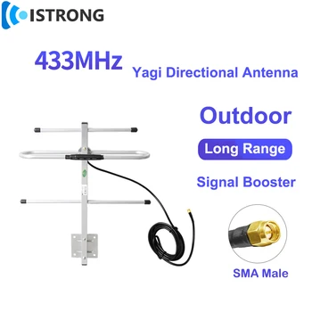 433MHz Pasiv Antena Yagi Amplificator Rază Lungă în aer liber Antenă Direcțională de Date Wireless Repeater Ham Radio Amplificator de Semnal TV