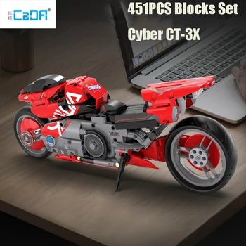 451PCS Blocuri Set Cada Cyber CT-3X Model de Motocicleta High-Tech Asamblate Caramizi Creative de Decorare Jucării Cadou