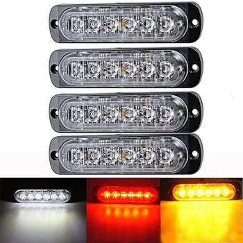 4buc 12V 6 lumini Led-uri Galben/rosu/alb/albastru Camion Remorcă Auto Motociclete de poziție laterale lumină Rândul său, Lumina Bar Indicatori lampa