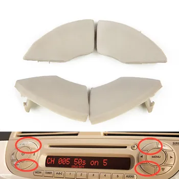 4buc Bej Radio Cd Butonul de Acoperire Pentru Fiat500 Radio CD Butonul Ornamente Capac Mucegai Eliminarea Auto de Interior Decoratiuni