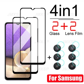 4in1 Sticlă de Protecție Pentru Samsung Galaxy A02 A12 A22 A32 A42 A52 A72 Sticla Temperata Pentru Samsung M02 M12 M22 M32 M52 Obiectiv Film