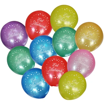 50 de Bucăți de 10 Inch Pere Balon Colorat EID Mubarak Hajj Mubarak Nikkah Mubarak Umra Mubarak Baloane Pentru Eid Decor Petrecere