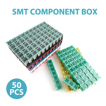 50Pcs/Set SMD, SMT Componente Electronice Recipient Mini Cutii de Depozitare kit