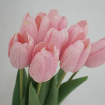 5Pcs Simt Mână de Hidratare Flori de Lalea Real Touch Flori Artificiale pentru Decor Acasă Fals Lalele Flori Buchet de Mireasa