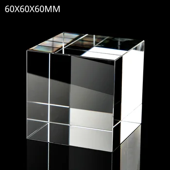 60MM Cub de Cristal Cristal Artificial Creative Photo Cube Prism Prismă de Cristal Prismă de Sticlă Cub Dreptunghiular Cub de Sticlă Cristal