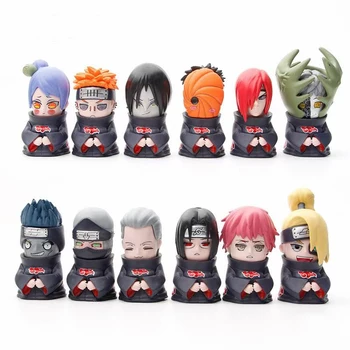 7.5-9cm 6pcs/Lot Shippuden Versiune Q Naruto Akatsuki Itachi Durere Obito Uchiha Sasuke figurina Jucarie Model de Papusa pentru Copii Cadouri