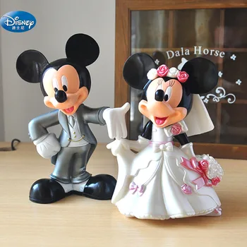 7 cm Minnie Mickey Mouse căsătorească cu Acțiune disney China roșie păpuși Jucărie pentru copii Cifrele cadou de nuntă copii cadou