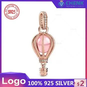 789434C01 Spumante Roz Balon cu Aer Cald Farmec Legăna Argint Bijuterii de Înaltă Calitate Accesorii de Fabrică China en-Gros Original