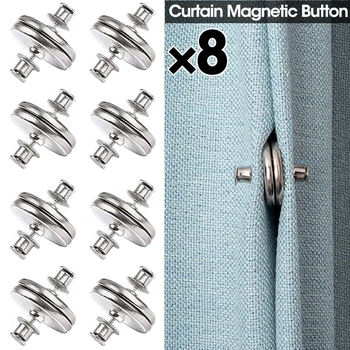 8 Pereche Cortina Buton Magnetic Detașabil Cortina Fix Fixare Clip Preveni Lumina Fereastră De Ajustare Ecran Aproape Magnet Catarama