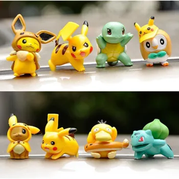 8 Stiluri Original Pokemon Jucărie Pikachu Modelul de Colectare pentru Copii Cadouri
