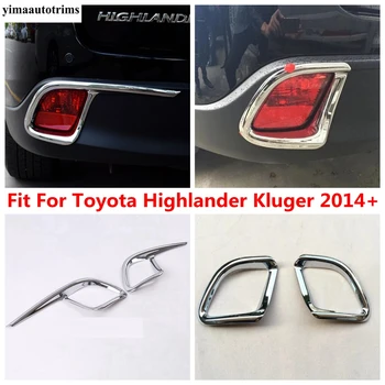 ABS Cromat Spate Foglight Ceață de Lumină Lampă cu Cadru Acoperire Decor Ornamental Pentru Toyota Highlander Kluger 2014 - 2019 Accesorii Exterioare