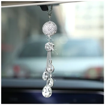 Accesorii auto pentru Femei și Om de Cristal Masina Pandantiv Oglinda retrovizoare Ornament Auto Diamant Decor 090E