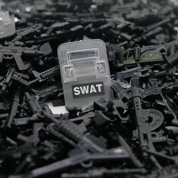 Accesoriu Militar Serie de Blocuri de arme Arme Pachet Piese WW2 City SWAT masini Grele Accesorii MOC Cărămizi de Construcție DIY Copil Jucărie