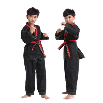 Adult Copii Taekwondo Îmbrăcăminte WTF Karate Judo de Formare Portabil Student Maneca Lunga TKD Costume aerisi Hainele