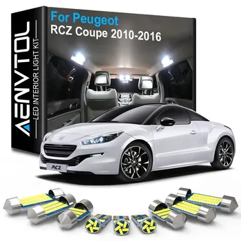 AENVTOL 17pcs Canbus Interior LED Pentru Peugeot RCZ Coupe 2010 2011 2012 2013 2014 2015 2016 Dom Portbagaj Lămpi plăcuță de Înmatriculare
