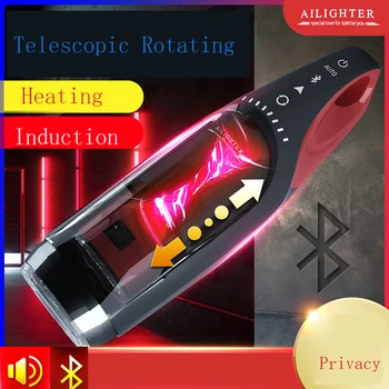 AILIGHTER Inteligent Automat de Încălzire și Telescopice Rotative Sex Instrumente pentru Bărbați Bluetooth Aeronave Cana Electrica Masturbari
