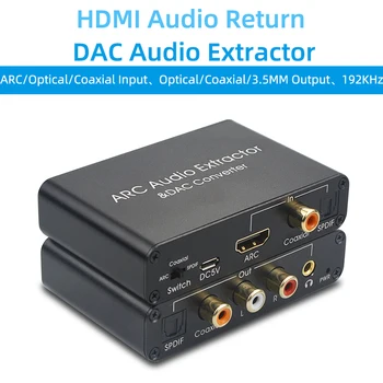 AIXXCO HDMI ARC DAC Convertor Adaptor HDMI Audio Return Channel HDMI Digital Optic SPDIF Coaxial la Analogic de 3.5 mm L/R Stereo