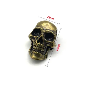 Alamă 3D Alamă mare Cap de Craniu Concho din Piele Decor Concho,Mască de Craniu Conchos Șurub Spate Nit ,Retro Finisaj 30x22mm