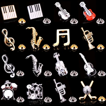 Alamă de înaltă calitate de muzică Brosa pentru femei și bărbați Nunta Tricou REVER INSIGNA PIN Muzica de Pian Saxofon Vioara Brosa