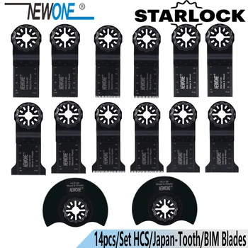 ALTUL 14pcs/set HCS/Japonia-dinte/Bi-metal Starlock Oscilant instrument Renovator pânze de ferăstrău pentru lemn/metal/plastic/coada de tăiere