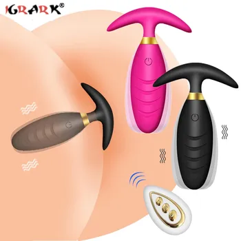 Anal Plug Vibrator pentru Barbati Prostata Masaj-Telecomanda Wireless Portabil Silicon Buttplug Jucarii Sexuale pentru Femei pentru Adulti 18 Gay