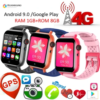 Android 9 Smart 4G Camera de la Distanță Urmă GPS Localiza Copil Student Google Play Heart Rate Monitor Termometru Smartwatch Ceas Telefon