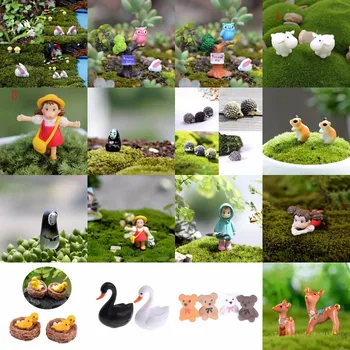 Animale de desene animate Miniaturi, Figurine Mini Ambarcațiunile Figurina Ghiveci Ornament de Gradina in Miniatura Fairy Garden Decor DIY