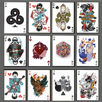 Anime Colecție de Șah, joc de cărți de poker card casino, poster, Postere, Printuri Alb Acoperite Imagine Vie Acasă Decor Alb card
