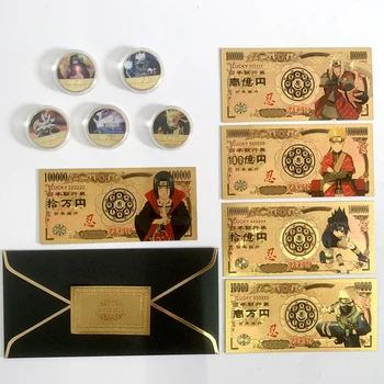 Anime-ul japonez N-O-R-U-A Folie de Aur a Bancnotelor False Bani de Artă Colectie de Aur Desene animate Monede Suvenir Cadouri pentru Fanii Prieteni
