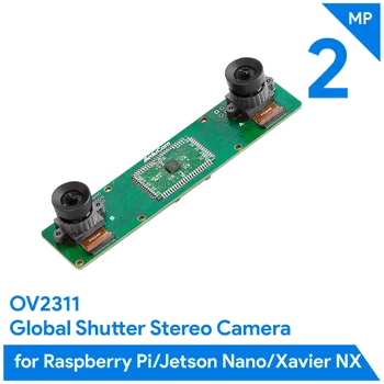 Arducam 2MP*2 Stereo Camera pentru Raspberry Pi, Nvidia Jetson Nano/Xavier NX, Dual OV2311 Monocrom Global Shutter Modul Camera